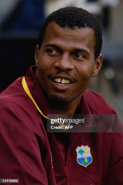 Mervyn Dillon of the West Indies watches on during the tour match played between Victoria and the West Indies played at the MCG on January 5, 2005 in...