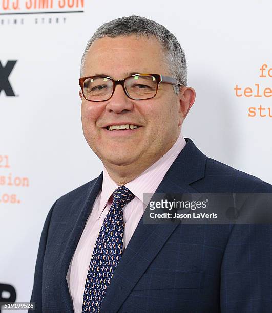 Jeffrey Toobin attends the For Your Consideration event for FX's "The People v. O.J. Simpson - American Crime Story" at The Theatre at Ace Hotel on...