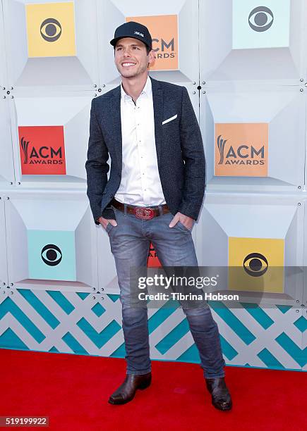 Granger Smith attends the 51st Academy of Country Music Awards at MGM Grand Garden Arena on April 3, 2016 in Las Vegas, Nevada.