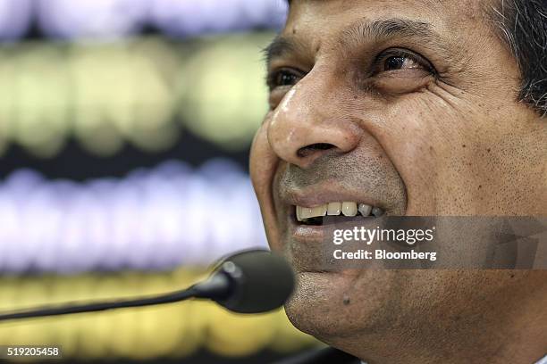 Raghuram Rajan, governor of the Reserve Bank of India , speaks during a news conference in Mumbai, India, on Tuesday, April 5, 2016. India's central...