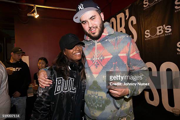 Scottie Beam and Your Old Droog attend S.O.B.'s on April 4, 2016 in New York City.
