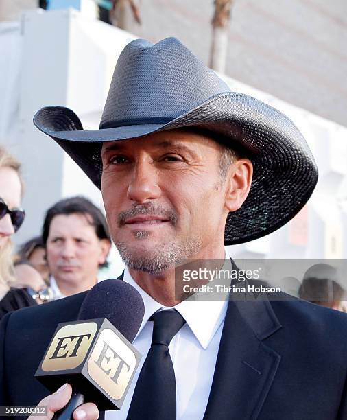 Tim McGraw attends the 51st Academy of Country Music Awards at MGM Grand Garden Arena on April 3, 2016 in Las Vegas, Nevada.