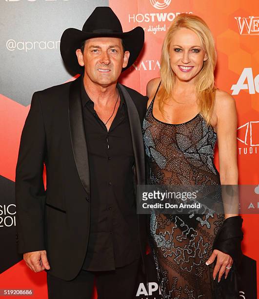 Lee Kernaghan and Robbie Kernaghan attend the 2016 APRA Music Awards at Carriageworks on April 5, 2016 in Sydney, Australia.