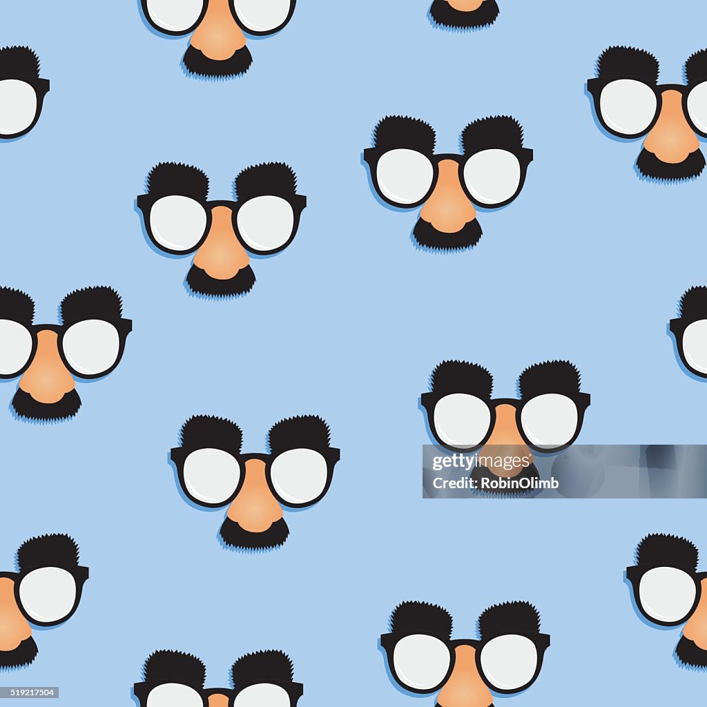 Fake Nose Mustache Glasses Pattern