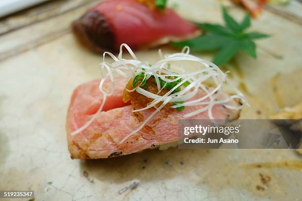 nigiri sushi - suchi asano stock pictures, royalty-free photos & images