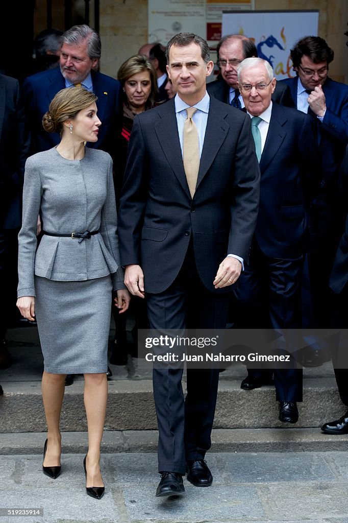 Spanish Royals Attends Investiture Of Honorary Doctors By Salamanca's University