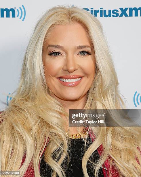 Erika Jayne visits "Dirty, Sexy, Funny with Jenny McCarthy" at the SiriusXM Studios on April 5, 2016 in Los Angeles, California.