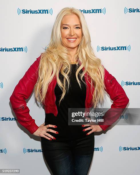 Erika Jayne visits "Dirty, Sexy, Funny with Jenny McCarthy" at the SiriusXM Studios on April 5, 2016 in Los Angeles, California.