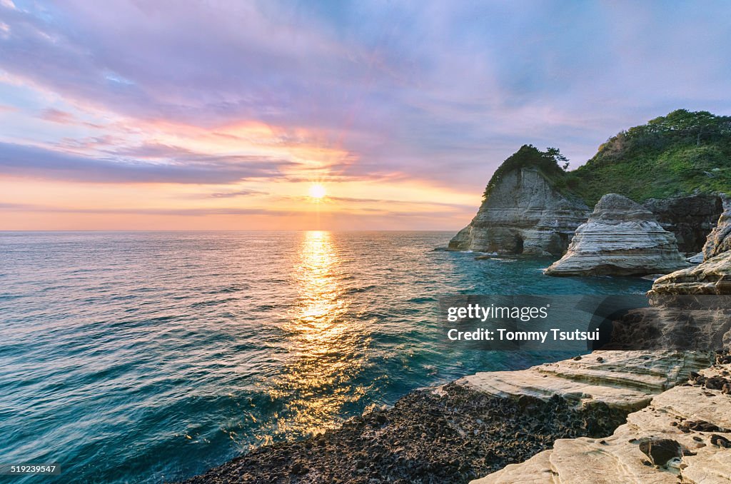 Sunset at Karanu Geo-Coast