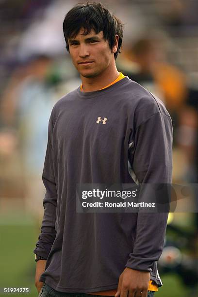 Former Colorado football player Jeremy Bloom attends of the University of Colorado Buffaloes and the Colorado State University Rams on September 4,...
