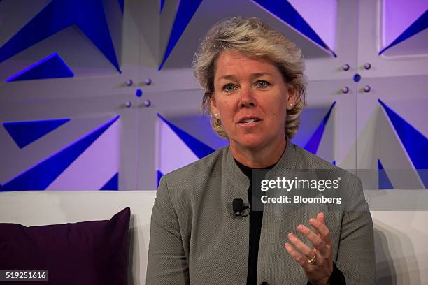 Lisa Davis, member of the Managing Board of Siemens AG, speaks at the Bloomberg New Energy Finance Future of Energy Summit in New York, U.S., on...