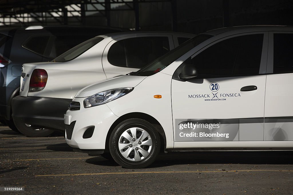 Mossack The Mossack Fonseca law firm logo is displayed on one of the company ...