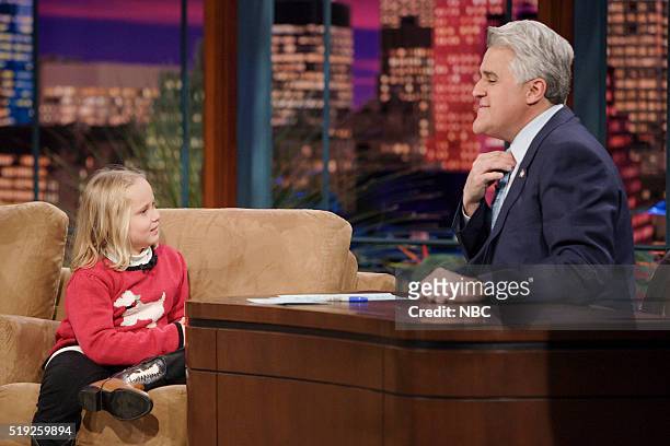 Episode 3074-- Pictured: Actress Maria Lark during an interview with host Jay Leno on January 11, 2006 --