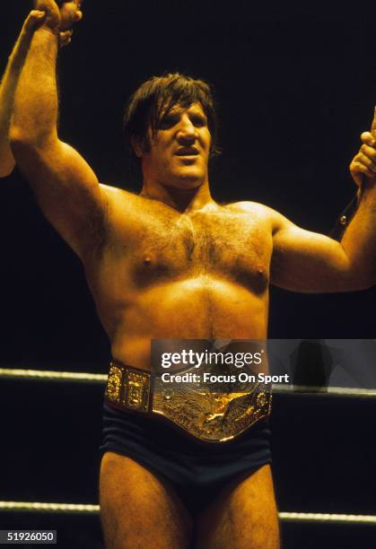 Wrestling legend Bruno Sammartino is declared the champion.