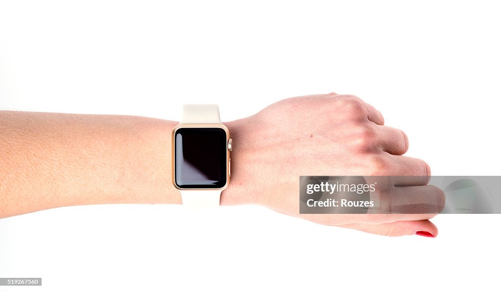 Apple Watch Sport on hand