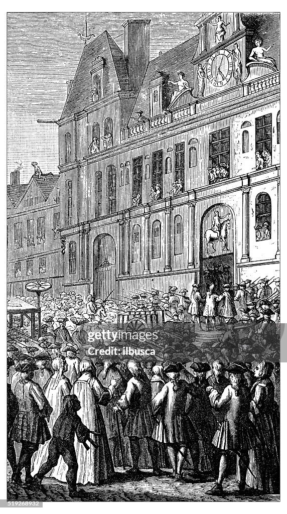 Antique illustration of tortures and death penalty