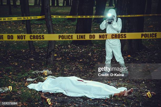 crime scene - murder crime scene stock pictures, royalty-free photos & images