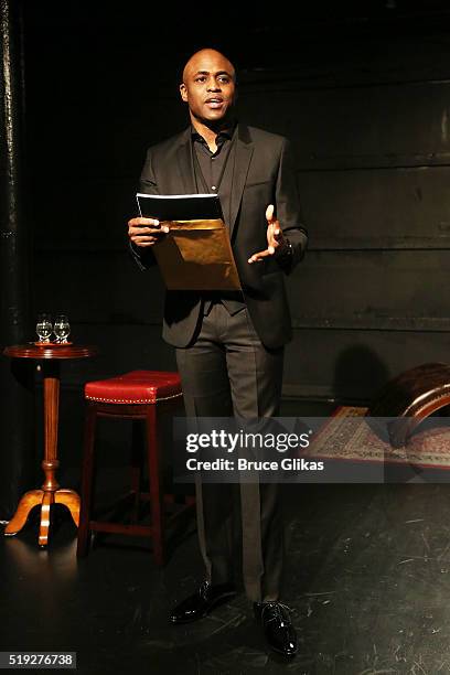 Wayne Brady, the latest actor to perform in the new play "White Rabbit Red Rabbit," performs at The Westside Theatre on April 4, 2016 in New York...