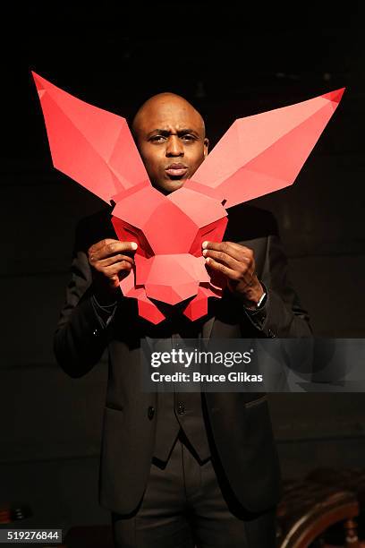 Wayne Brady, the latest actor to perform in the new play "White Rabbit Red Rabbit," performs at The Westside Theatre on April 4, 2016 in New York...