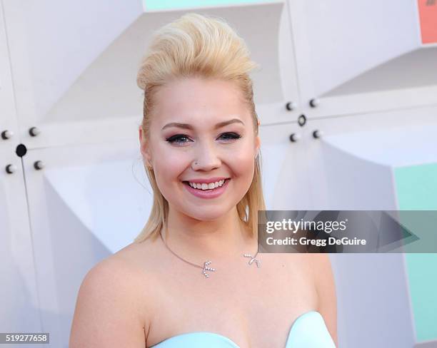 Singer RaeLynn arrives at the 51st Academy Of Country Music Awards at MGM Grand Garden Arena on April 3, 2016 in Las Vegas, Nevada.