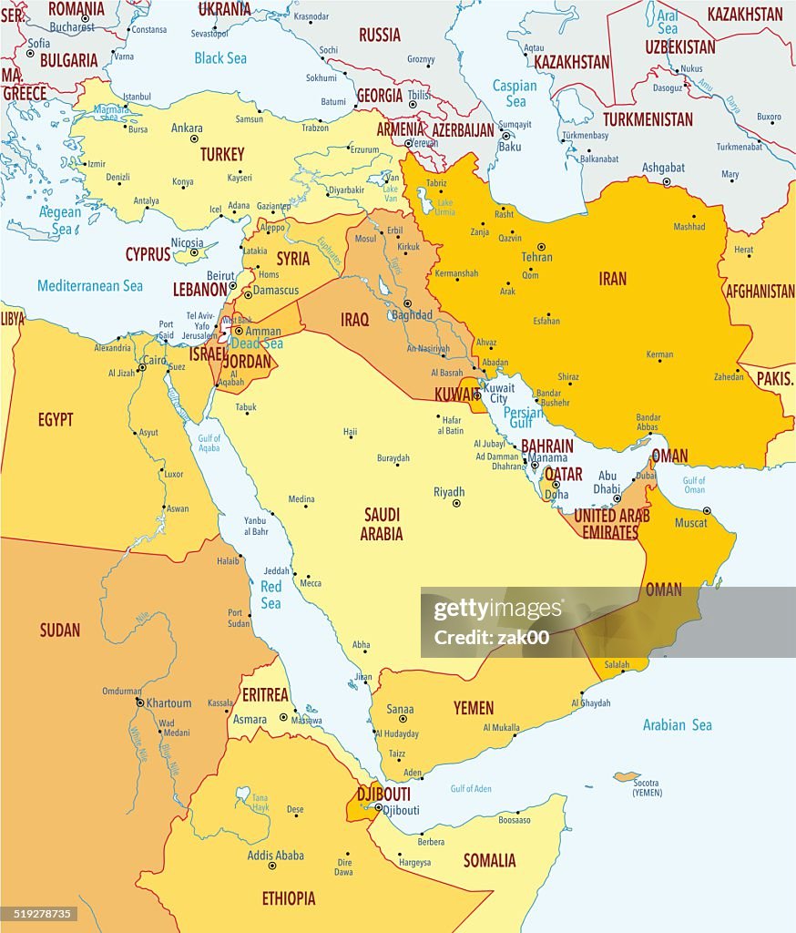 Map of Middle East