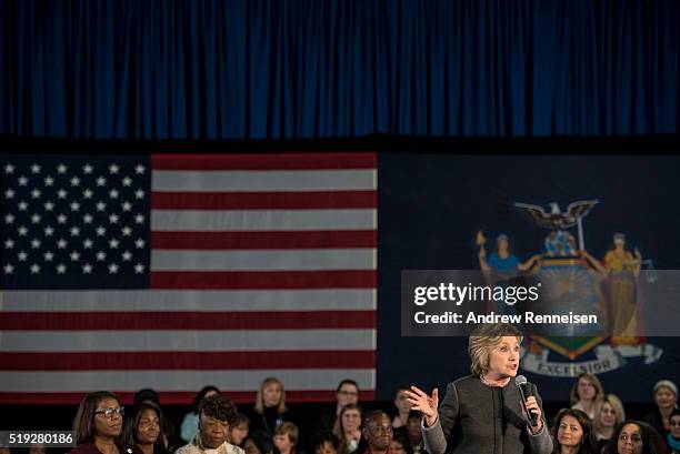 Democratic presidential candidate Hillary Clinton hosts a Women for Hillary Town Hall meeting with New York City first lady Chirlane McCray and New...