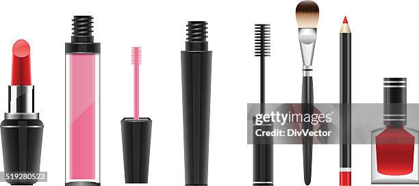 ilustraciones, imágenes clip art, dibujos animados e iconos de stock de productos cosméticos - boca seca