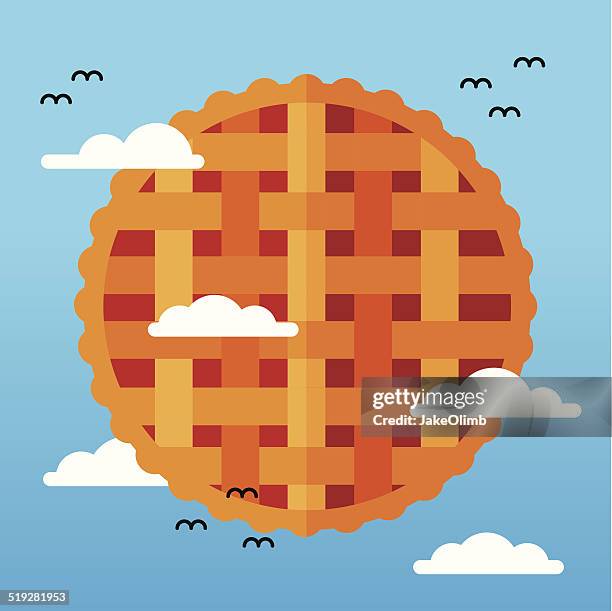 pie in the sky - cherry pie stock illustrations