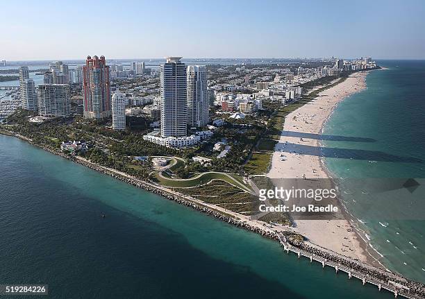 Condo buildings are seen April 5, 2016 in Miami Beach, Florida. A report by the International Consortium of Investigative Journalists referred to as...