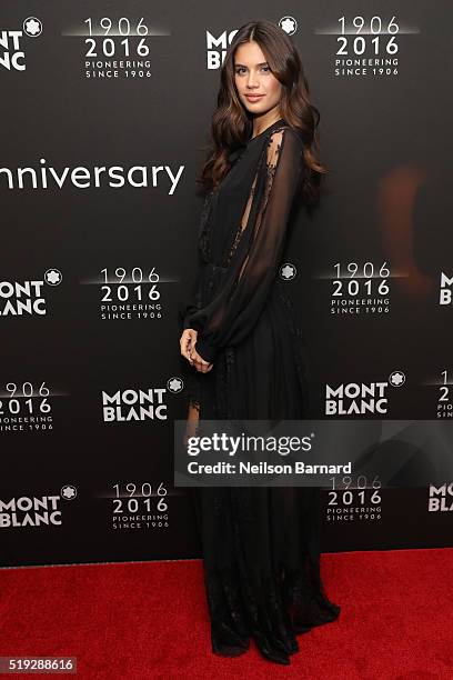 Victoria's Secret Models Sara Sampaio attends the Montblanc 110 Year Anniversary Gala Dinner on April 5, 2016 in New York City.