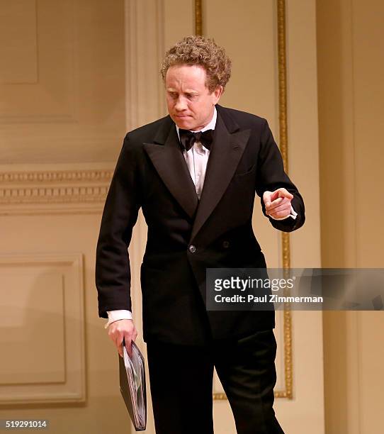 Hal Cazalet perfoms onstage at the 2016 New York Festival Of Song Gala at Carnegie Hall on April 5, 2016 in New York City.
