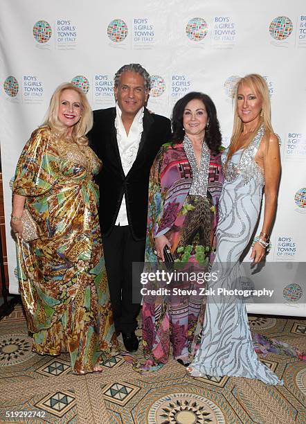 Karen King, Carlos Arturo Zapata, Bernadette Milito and Contessina Francesca Braschi attend The Boys' & Girls' Towns of Italy's 2016 New York Spring...