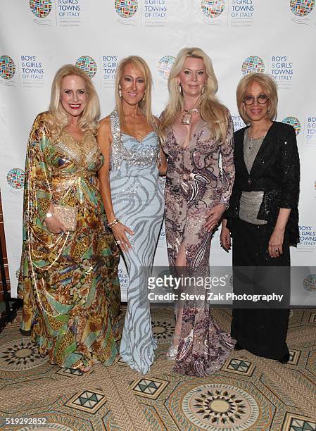Karen King, Francesca Braschi, Jackie Siegal and Mercedes Ellington attend The Boys' & Girls' Towns of Italy's 2016 New York Spring Ball at The...