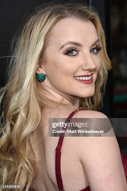 Actress Evanna Lynch attends Universal Studios' "Wizarding World of Harry Potter Opening" at Universal Studios Hollywood on April 5, 2016 in...