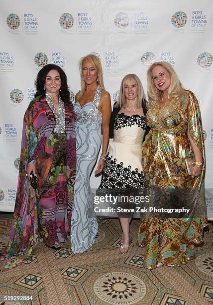 Bernadette Milito, Conessina Francesca Braschi, Sharon Marantz-Walsh and Karen King attend The Boys' & Girls' Towns of Italy's 2016 New York Spring...