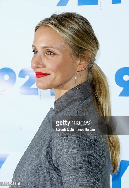 Actress Cameron Diaz in conversation with Rachael Ray at 92nd Street Y on April 5, 2016 in New York City.