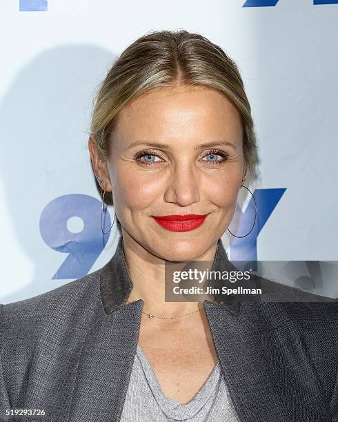 Actress Cameron Diaz in conversation with Rachael Ray at 92nd Street Y on April 5, 2016 in New York City.