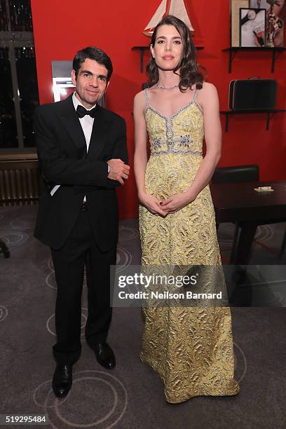 Montblanc CEO Jérôme Lambert and Charlotte Casiraghi attend the Montblanc 110 Year Anniversary Gala Dinner on April 5, 2016 in New York City.