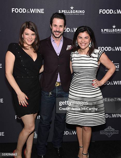 Writer Gail Simmons, pastry chef Johnny Iuzzini and Food & Wine editor in Chief Nilou Motamed attend FOOD & WINE 2016 Best New Chefs event on April...