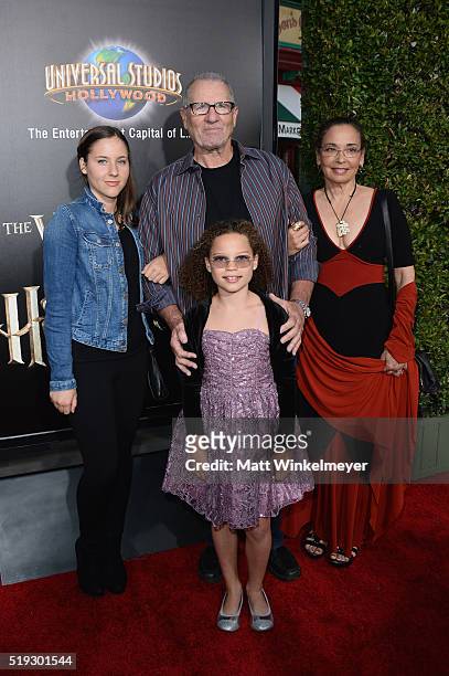 Claire O'Neill, actor Ed O'Neill, Sophia O'Neill and actress Catherine Rusoff attend Universal Studios' "Wizarding World of Harry Potter Opening" at...