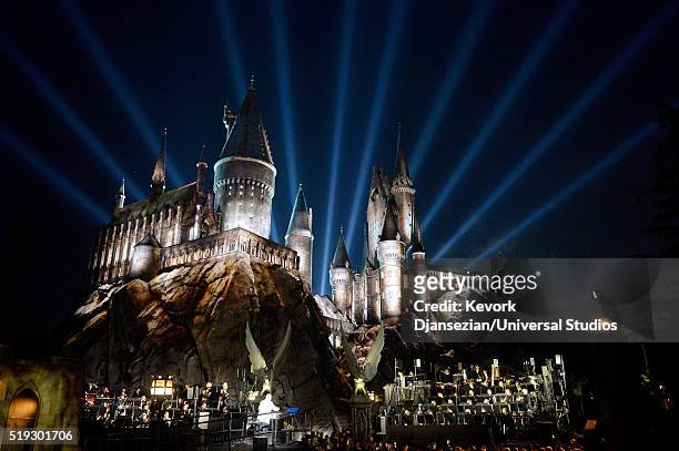 Wizarding World of Harry Potter Attraction Opening -- Pictured: View of Hogwarts Castle at the opening of the 'Wizarding World of Harry Potter' at...