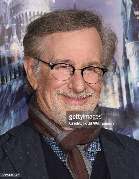 Steven Spielberg attends the Opening Of "The Wizarding World Of Harry Potter" at Universal Studios Hollywood on April 5, 2016 in Universal City,...