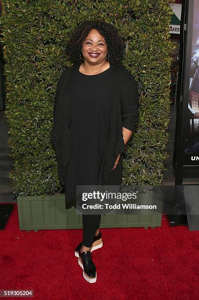 President, Warner Bros. Consumer Products, Pam Lifford attends the Opening Of "The Wizarding World Of Harry Potter" at Universal Studios Hollywood on...