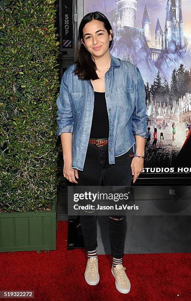 Actress Alanna Masterson attends the opening of "The Wizarding World of Harry Potter" at Universal Studios Hollywood on April 5, 2016 in Universal...