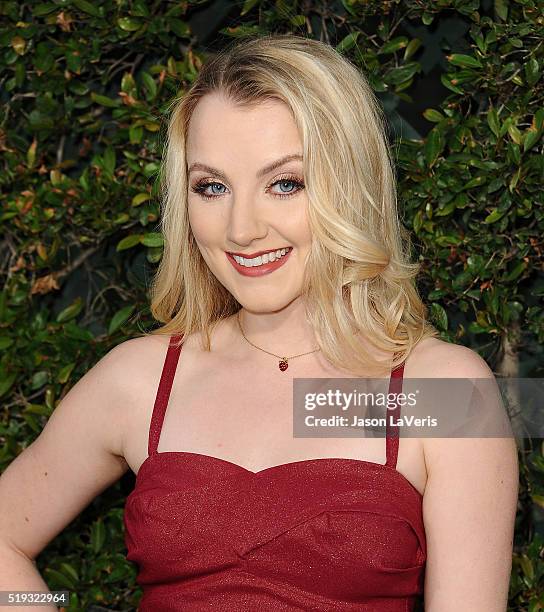 Actress Evanna Lynch attends the opening of "The Wizarding World of Harry Potter" at Universal Studios Hollywood on April 5, 2016 in Universal City,...