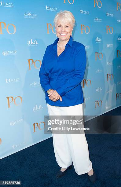 Actress Joyce Bulifant attends an Autism Awareness screening Of "Po" at Paramount Studios on April 5, 2016 in Hollywood, California.