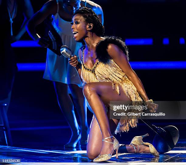 Singer Brandy performs onstage during BET Black Girls Rock! 2016 at New Jersey Performing Arts Center on April 1, 2016 in Newark, New Jersey.