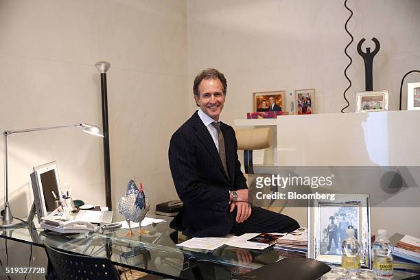 Alessandro Benetton, chief executive officer of 21 Investimenti SpA, poses for a photograph in his office following an interview at his offices in...