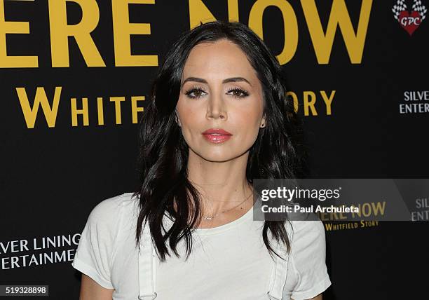 Actress Eliza Dushku attends the premiere of "Be Here Now" from Silver Lining Entertainment at UTA Theater on April 5, 2016 in Los Angeles,...