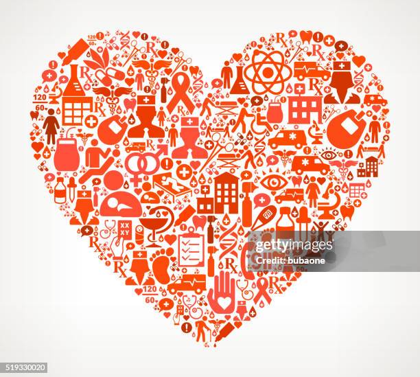 ilustraciones, imágenes clip art, dibujos animados e iconos de stock de corazón la atención médica y la medicina icono patrón sin costuras - urgencias-hospital